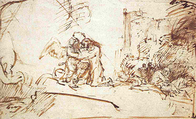 Christ Comforted by the Angel Rembrandt